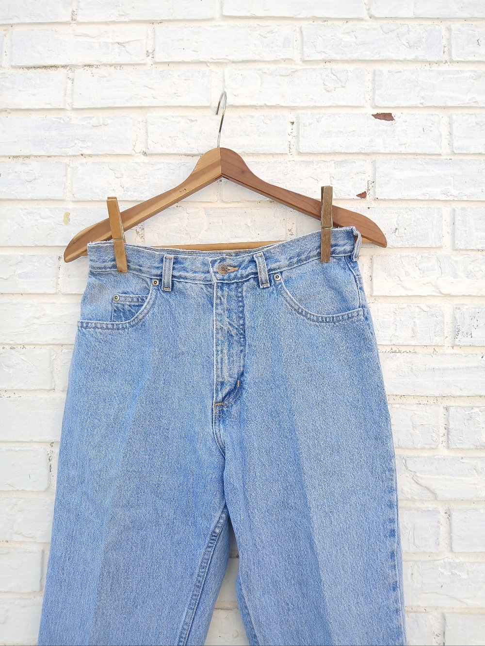 Vintage 90s Lands' End Highrise Jeans Butter Mom Size 6 - Picture 3 of 7